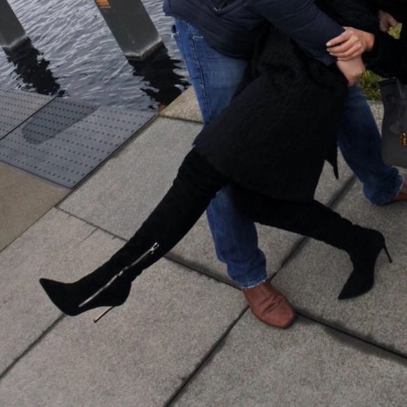 Gianvito Rossi otk black suede double zip boots 36 - Picture 4 of 11